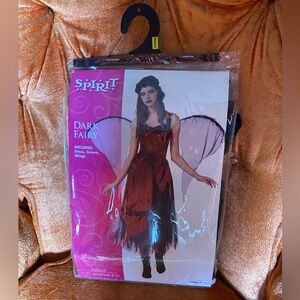 Spirit Dark Fairy Costume - Burgundy and Black